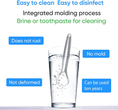 2 Pack Tongue Scraper Cleaner for Adults & Kids, Medical Grade Metal Tongue Scrapers with Travel Case, Wide-Head Tongue Cleaners Set for Fresh Breath Dental Eliminate Bad Breath in Seconds