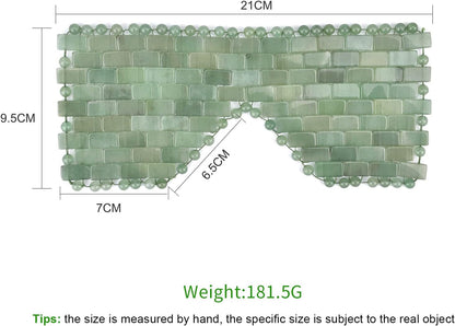 Jade Eye Mask Reusable Jade Mask 100% All Natural Adventurine Jade Eliminate Wrinkles, Puffiness, & Migraine Relief Mask