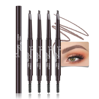Eyebrow Pencils for Women, Medium Brown Brow Pen Brow Brush for Eye Makeup, Dual-Sided Soft Ultimate Retractable Definer Pencils, Fine Tip lapiz de cejas