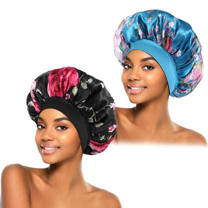 2pcs silk bonnet for sleeping,