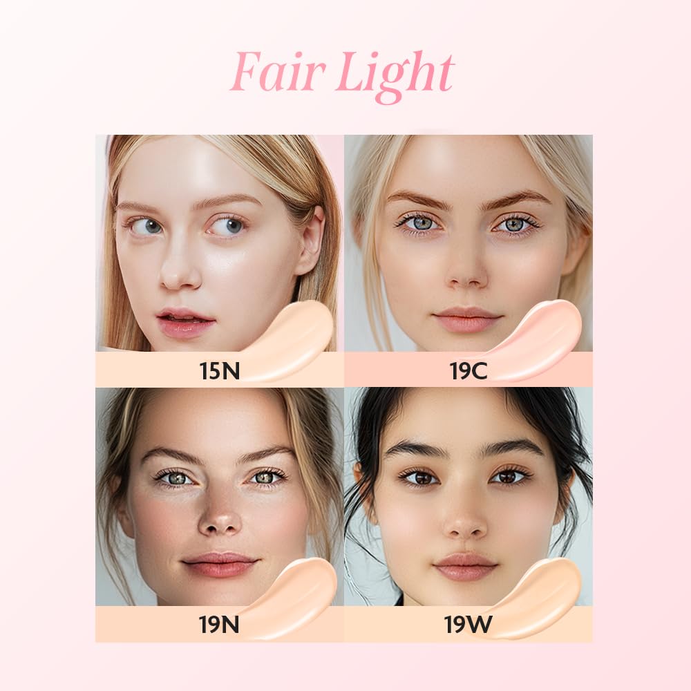 milktouch Cushion Foundation, 24H Flawless Skin, Radiant Shine, No Oxidation, Long-Lasting, Non-Creasing, 60% Hydrating Skincare Infused Korean Foundation, Valentines Gifts (15N Fair Ivory)