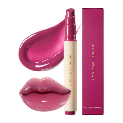 Nature Republic HONEY MELTING LIP (09 GRAPE) SOFT LIP STICK Hydrating Gloss, Moisturizing balms, Sheer tint, Shine & Nude, Glowy Finish, korean make up