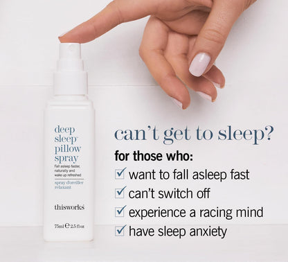 THISWORKS Deep Sleep Pillow Spray – Fast-Acting Natural Rest Formula with Essential Oils of Lavender, Vetivert & Camomile – 150 ml (5 fl oz)
