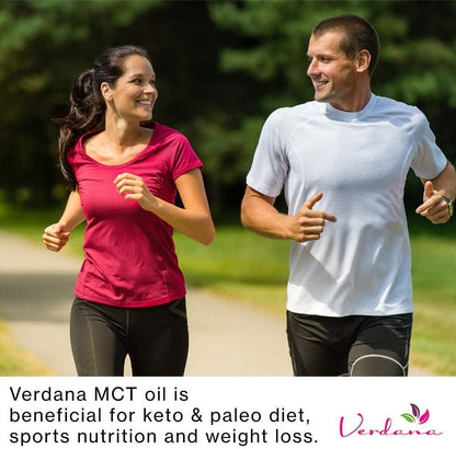 Verdana MCT Oil – 16 Fl Oz Dietary Supplement – 100% Coconut Derived, Fractionated, Food Grade – for Oil Pulling, Keto Coffee, Oral Rinse, Massage & Aromatherapy – Vegan, Non-GMO, Kosher