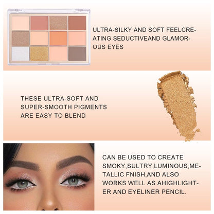 Nude Brown Maroon Bronze Eyeshadow Palette,Natural Neutral Soft Small Cream Eyeshadow Palette,Eye Shadow Palette Long Lasting Naturing-Looking Make Up Pallets for Women,Vegan