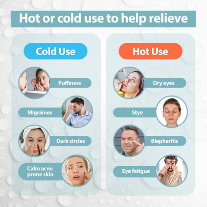 NEWGO Cooling Eye Mask Eye Ice Pack Cold Eye Mask for Puffy Eyes, Post Eye Surgery, Tired Eyes, Reusable Gel Eye Mask for Dark Circles, Migraines, Stress Relief, Itchy Eyes - Blue