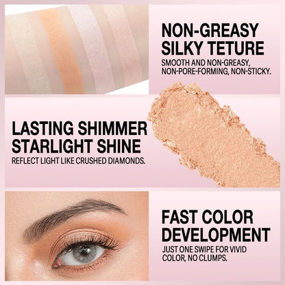 Eyeshadow Makeup Palette with Brush,Nude Gold Natural Neutral Powde Eye Shadow Palette for Older Women,Long Lasting Naturing-Looking,Lightweight,Waterproof,Eye Makeup Kit Travel Size,Vegan