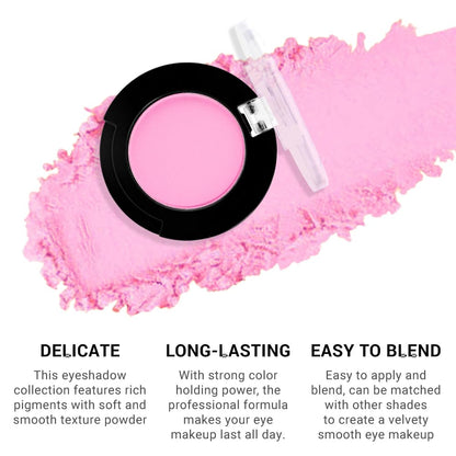 Monochrome Matte Eyeshadow Makeup Palette, Highly Pigmented Purple Pink Eyeshadow Palette, Matte Pressed Powder Eye shadow Makeup, Single Vegan Eye Shadow, Daily Evening Women Girls Eyeshadow Gift 4#