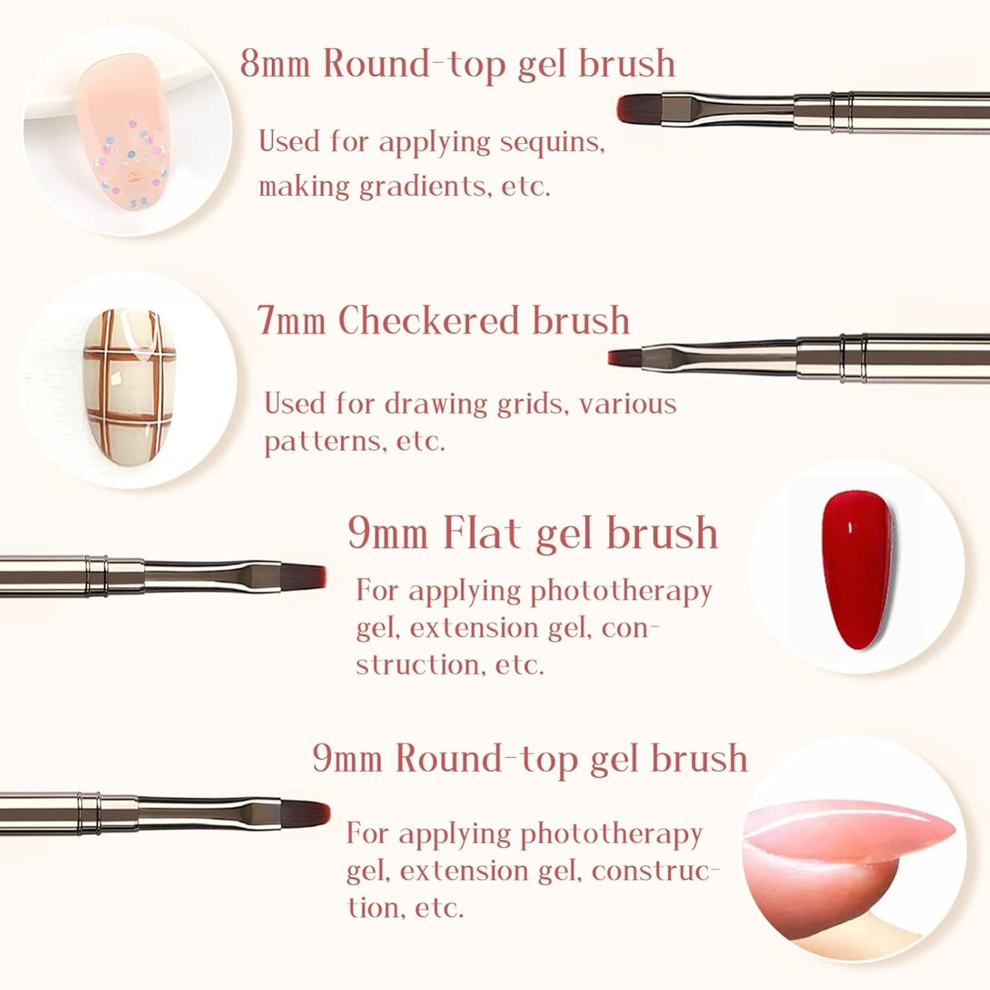 12pcs Nail Art Brushes, Nail Art Design Pen Painting Tools Professional Flower Brush Drawing Extension Gel Brush Liner Brush Ombre Painting Brush Carved Brush For Nail Art Design