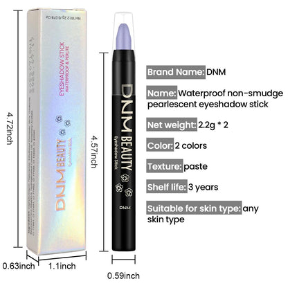 Kaely 2Pcs Cream Eyeshadow Sticks Set for Eyes Waterproof,Midnight Blue Shimmer & Blue Shimmer Matte Eye shadow Stick Pencil Pen Bulk sombras en crema para ojos 31+32