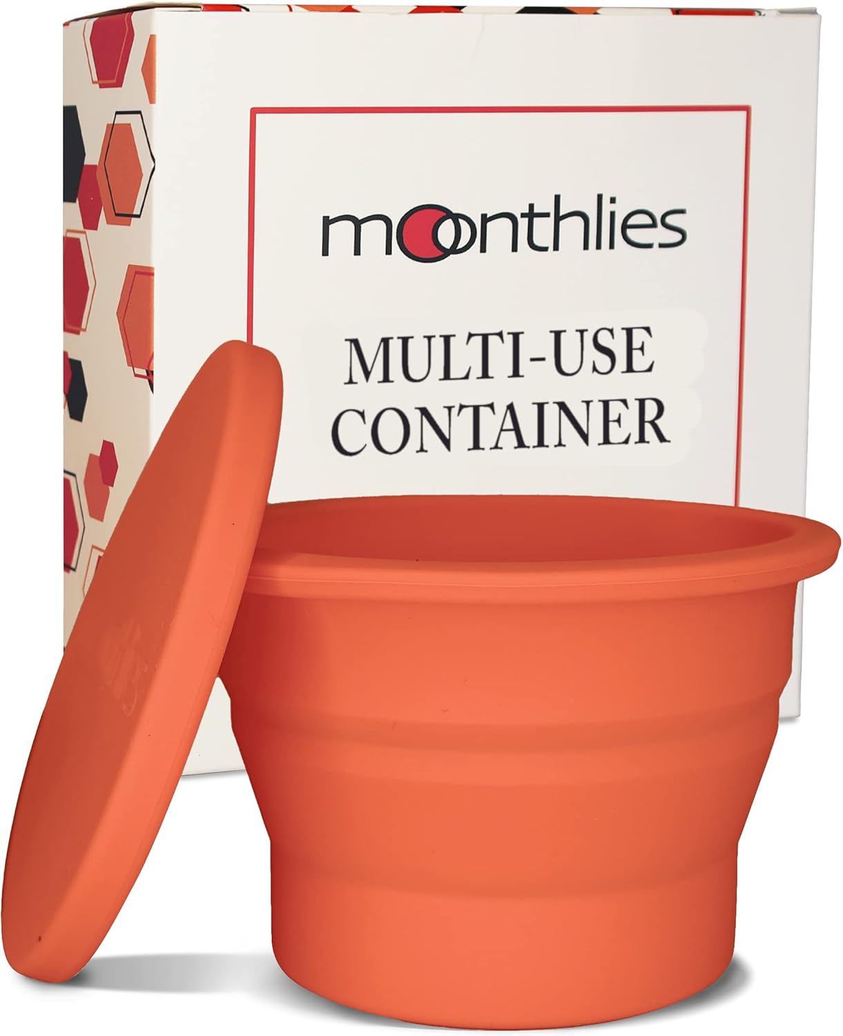 Menstrual Cup Sterilizer, Period Disc Cleaner, Period Cup or Menstrual Disk Travel Wash Case, Multi-Use Shaker for Cleaning or Storage Container, Reusable Menstral Sanitizer (Coral)