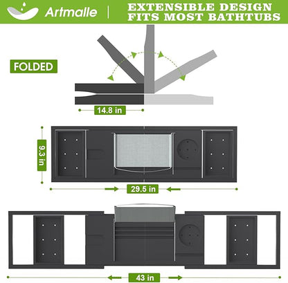 Artmalle bathtub caddy tray -