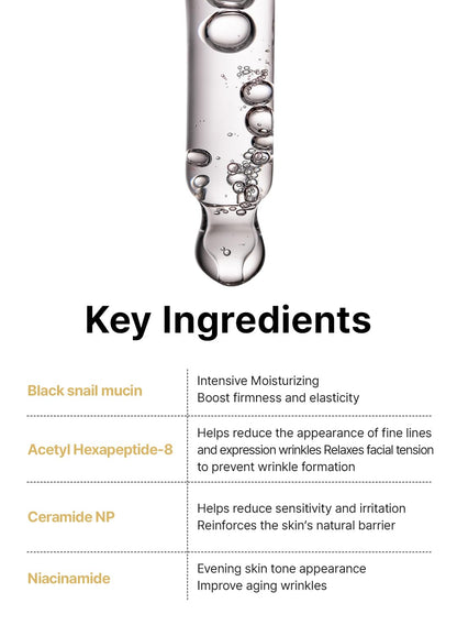 Farmstay Black Snail & Peptide 9 Perfect Facial & Neck Roller Serum – Firming & Lifting, Deep Hydration & Skin Elasticity, Snail Mucin & 9 Peptides for Youthful Glow & Smooth Skin, 100ml