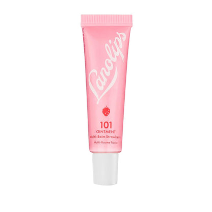 Lanolips 101 Ointment - Lanolin Lip Balm for Smooth, Hydrated & Healthy Lips - Multipurpose Lip Ointment with Lanolin Oil for Dry Lips, Cuticles & More - Strawberry (0.52 oz)