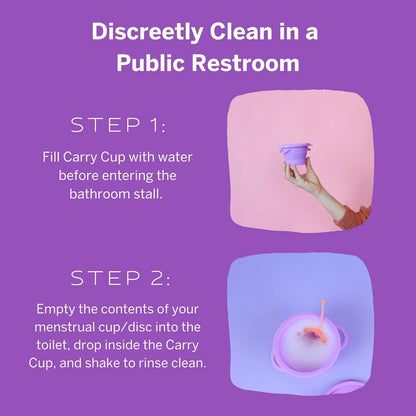 Pixie Menstrual Cup Compact Sterilizer - Good for Public Restrooms, Camping, or Dorms - Collapsible Cleaner Container for Your Menstrual Disc & Period Cup - Microwavable - Reusable - Case Holder