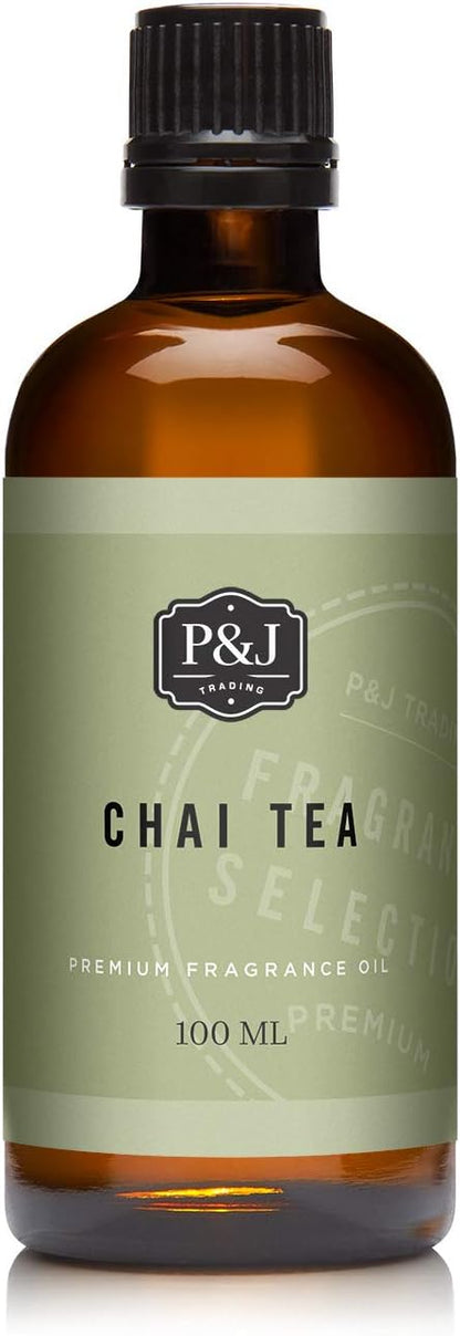 P&J Fragrance Oil - Chai Tea Scented Candle Making, Soap Making, Diffuser Oil, 100ml