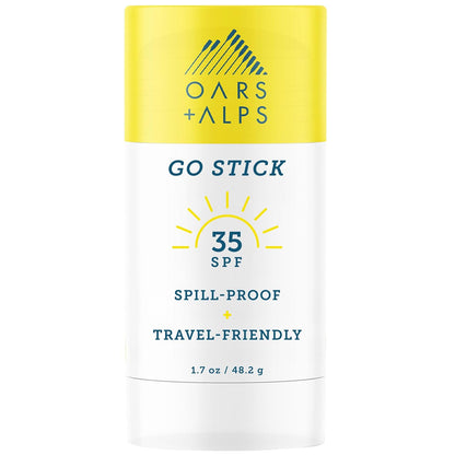 Oars + Alps Go Stick Clear SPF 35 Face Sunscreen, Skin Care Infused with Vitamin E and Antioxidants, Water and Sweat Resistant, TSA Friendly, 1.7 Oz, 1 Pack