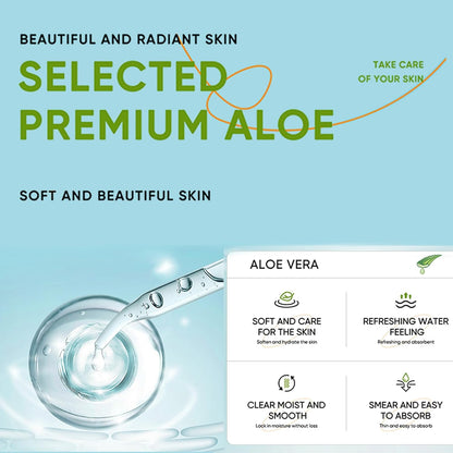 Aloe Vera Daily Skin Care Set Daily Moisturizing & Nourishing Fresh Aloe Essence Skin Care Set Vitamin Essence Six-piece Set For Valentine's Day And Festival Day