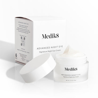 Medik8 Advanced Night Eye Cream - Multi Peptide and Caffeine Eye Cream - Night Moisturizer for Smoothing Wrinkles, Puffiness and Dark Circles - 0.5 oz