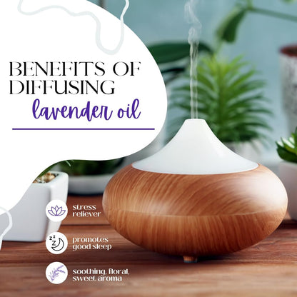 Lavender Essential Oil – 8 fl oz (237 ml) Aluminum Bottle w/Plug Cap – 100% Pure Essential Oil – GreenHealth