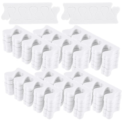 400 PcsToe Separators Pedicure Tool Kit Soft Toe Spacers for Pedicures Spreaders Finger Dividers for Women Men Feet Nail Toenails Art Painting Polish Spa(White)