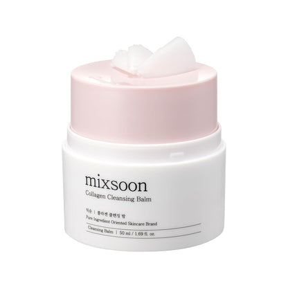 mixsoon Collagen Cleansing Balm Non-Greasy Soft Melting Lightweight Grinding Balm Hydrating Remover For Korean Glass Skin Care 1.69 Oz. / 50ml