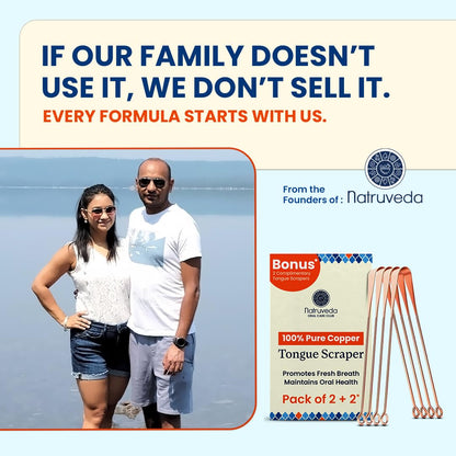 Copper Tongue Scraper - Metal Oral Hygiene Tool for Kids, Reusable Mouth Scraper & Cleaner, Premium Copper Design, Fresher Breath & Debris Removal, Travel-Friendly, USA-Based Seller - 4-PACK