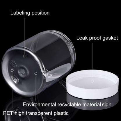 SATINIOR 36 Pieces 4 oz Plastic Jars with Lids Wide Mouth Airtight Reusable Container Acrylic Cosmetic Small Jars for Lotions Ointments Travel Toiletries Creams Make up Storage(White)