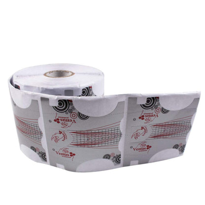 500Pcs Nail Form, Nail Art Guide Stickers for Acrylic UV Gel Nail Tips Manicure Extension Tool (1 Roll / 500 PCS - Sliver)