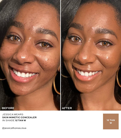 MAKE Beauty Skin Mimetic Concealer Buildable Medium Coverage Hydrating Concealer for Dark Circles Spot Concealing Brightening Crease-Free, Including Mature Skin. Radiant Finish. 12 Tan Warm