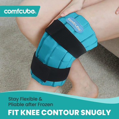 Ice Pack for Knee After Surgery, 2 Hours Long Lasting Cold Pack for Knee Injuries Cold Therapy Flexible Ice Pack for Pain Relief, Swelling, Surgery, ACL, Meniscus Tear