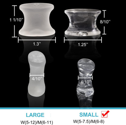 Povihome 8 Pack Gel Bunion Corrector and Toe Spacers Separators and Straightener Orthotics (4/10''Thick) for Sports Activities, for Men and Women Overlapping Toes, Bunion Pain Relief - Small Size