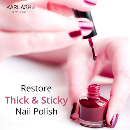Karlash Professional Nail Polish Thinner 4 oz - Restore thick and sticky nail polish (Refill 4 oz)