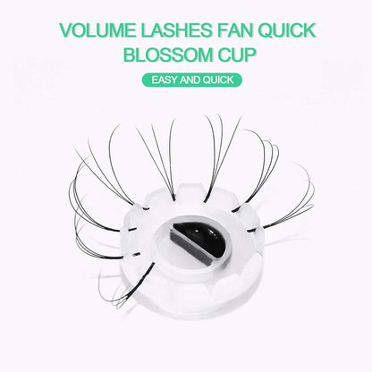 Fenshine 300 PCS Eyelashes Extension Volume Lashes Fan Quick Blossom Cups Lash Glue Holder and Lash Organizer Supplies Tools for Eyelash Extension Supply