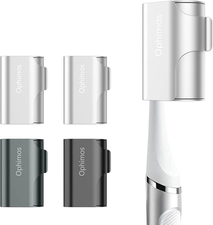 4 Count Aluminum Alloy Toothbrush Cover Caps for Family, Travel Toothbrush Covers Long-lasting Toothbrush Head Caps for Most Electric/Manual Brushes