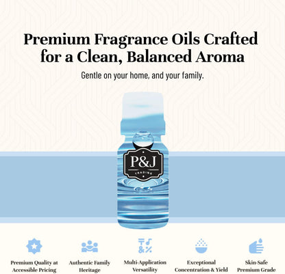 P&J Fragrance Oil Clean Home Set | Lemongrass, Fresh Cotton, Clean & Fresh, Aloe, Bamboo, Orange Candle Scents for Candle Making, Freshie Scent, Soap Making Supplies, Diffuser Oil Scents