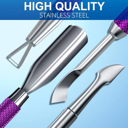 2PCS Metal Deep Purple Cuticle