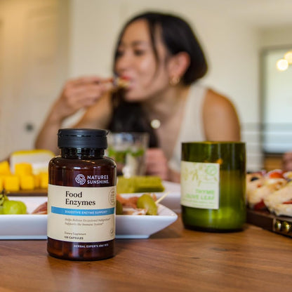 Nature's Sunshine Food Enzymes - Digestive Support with Prebiotics and Probiotics for Gut Health - Digestive Enzyme Supplement for Digestive Health and Relief from Occasional Indigestion