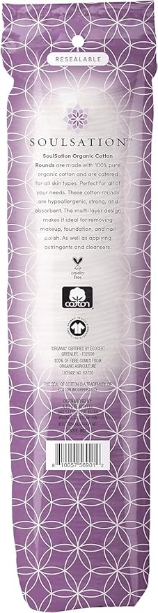 Organic cotton rounds, bulk 1200