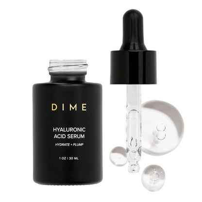 DIME Beauty Hyaluronic Acid Serum, Ultra Hydrating Face Serum with Pure Hyaluronic Acid, 1 oz / 30 ml