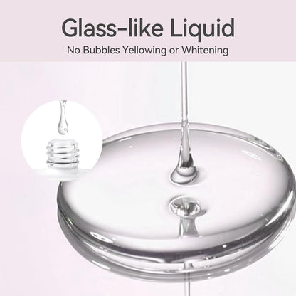 Born Pretty Top Gel for Chrome Nail Powder, 15ml Top Gel for Metallic Gel Nail Polish, Shine Finish and Long Lasting, Soak Off Nail Lamp Gel Nail Art Design