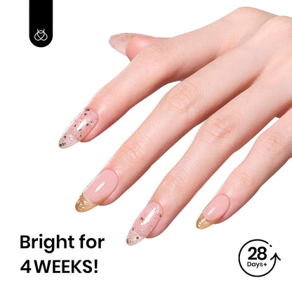 Beetles Gold Glitter Gel Nail Polish, 9ml Diamond Shiny Gel Polish Shimmer Reflective Sparkle Gold Color for Nail Art Soak Off UV LED Nail Lamp Dancing Glitter Gifts for Women