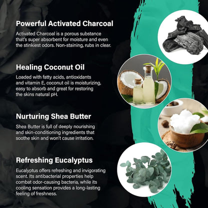 PiperWai Natural Deodorant Cream for Women & Men | Aluminum Free with Activated Charcoal & Magnesium | Vegan Shark Tank Product | 2 oz Scented Jar 2-Pack