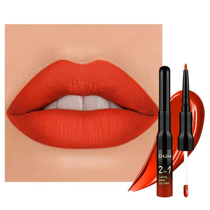 evpct 1Pcs Orange Red Matte Lip Liner & Liquid Lipstick Stain Makeup Set for Women, Orange Red Lip Liner Stain Long Lasting Waterproof Smudge Proof, Cruelty Free Lip Stick Makeup 24 hours originale 54