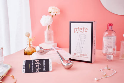 Cryo Sticks Facial Skin Care Ice Globes for Women Face Eyes, Stainless Steel Face Beauty Tools for Girls Ladies, Esthetician Supplies Cooling Spa Globes with Storage Case