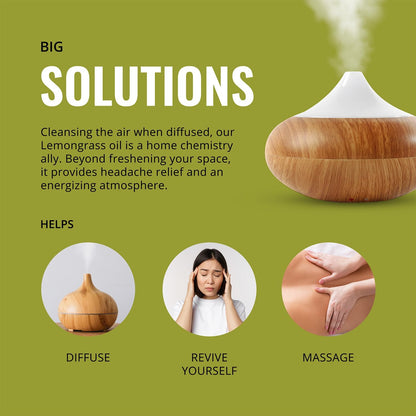 Lemongrass Essential Oil 16 oz (473 ml) for Diffusers, Home Care, Candles, Hair, Lemon Grass Spray