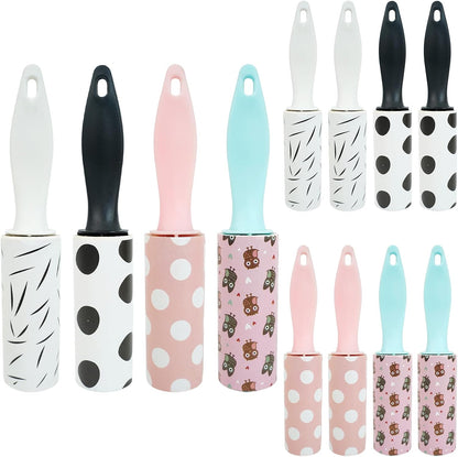 8Pcs Mini Lint Roller Travel Size, Mini Lint Roller for Purse, Portable Lint Rollers for Pet Clothes Travel Lint Bursh Rollers, Cat Hair Extra Sticky Clothes Removal Tool for Bags Furniture 5.9×1.1In