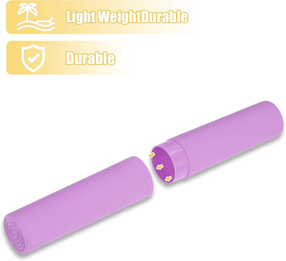 VOCOSTE 1 Pcs, Vertical Stripe Toothbrush Case, Plastic, Traveling Toothbrush Holders Case, Travel Business, Purple, 7.87"x1.18"