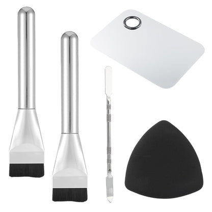 Make Up Spatula Tool Including Makeup Mixing Palette, Spatula Brush, Powder Puff, Color Stick, Makeup Accessories Set for Mixing and Save Cosmetics
