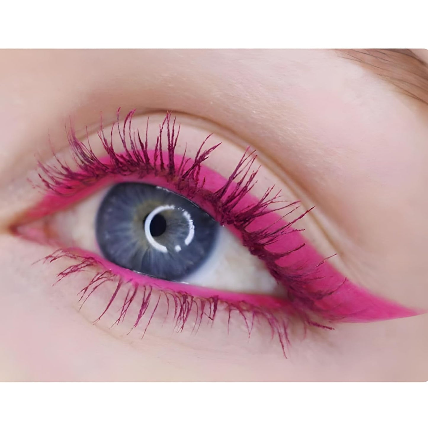 Waterproof Mascara for Eyes White Black Brown Purple Long-lasting colored Mascara Eye Makeup Fast-Dry (Pink, 0.17 Fl Oz)